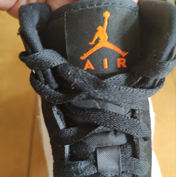 Nike Air Jordan 1 Mid Black and White with Racer Blue Accents - Picture 7 of 13